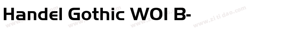 Handel Gothic W01 B字体转换